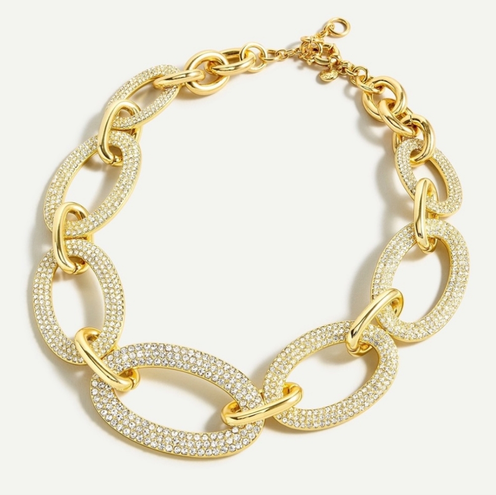 NEW J. Crew Pavé Link Necklace